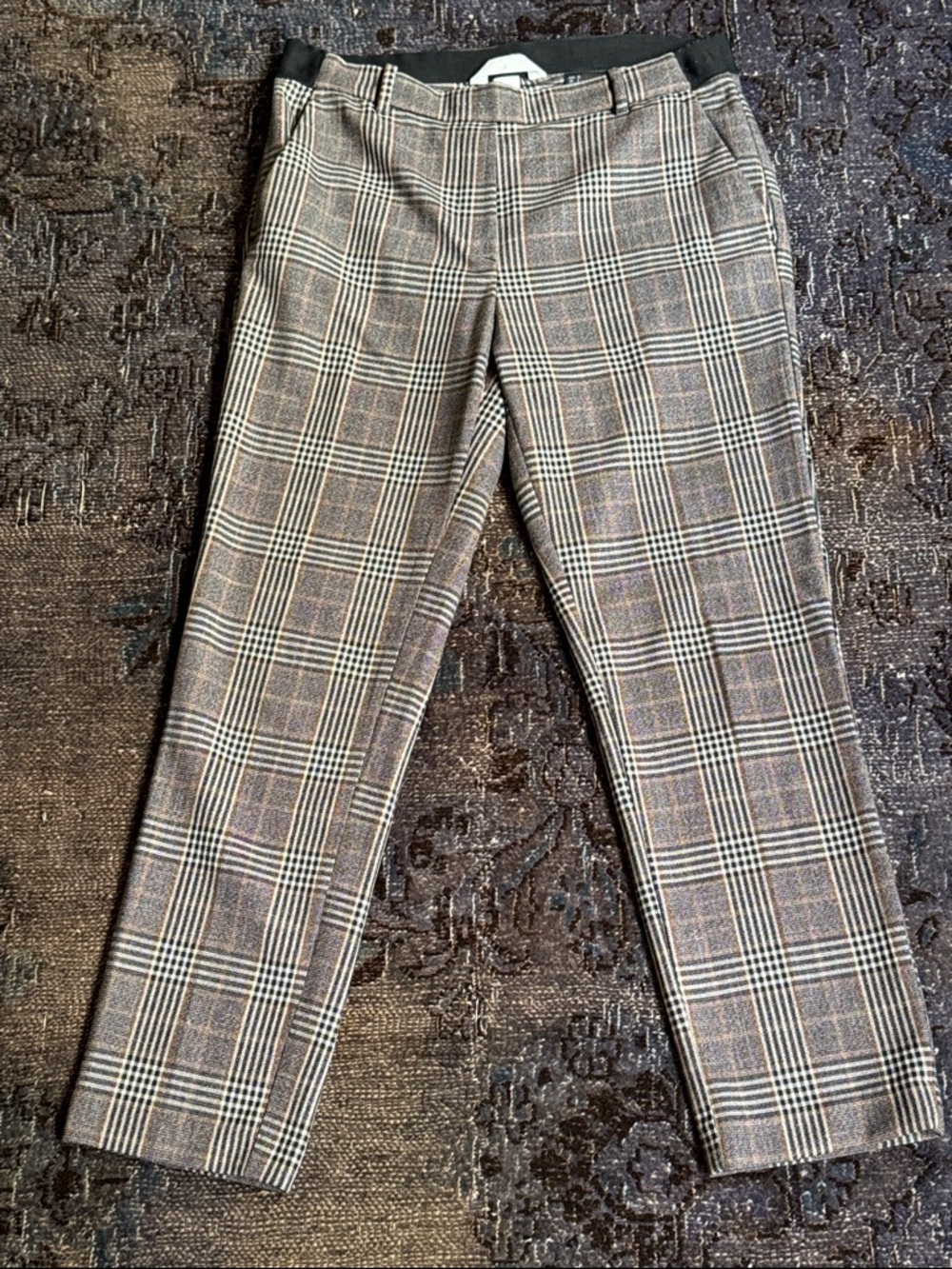 H&M women’s Plaid Dress Pants in Black and Brown